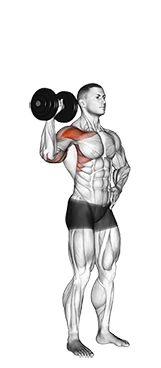 سرشانه پرس دمبل تک‌دست