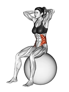چرخش نشسته روی توپ پیلاتس
