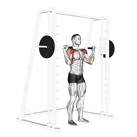 پرس سرشانه ایستاده دستگاه اسمیت
