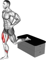اسپلیت اسکوات با تکیه به چهارپایه