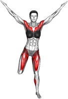 پاشنه به باسن با لمس سرشانه