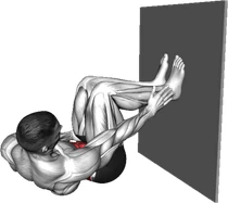 لمس پاشنه ۹۰ درجه به دیوار