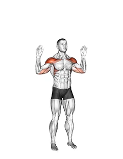 پرس سرشانه ایستاده با وزن بدن