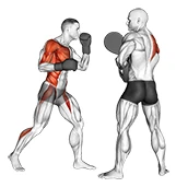 حرکت هوک راست بوکس با یار