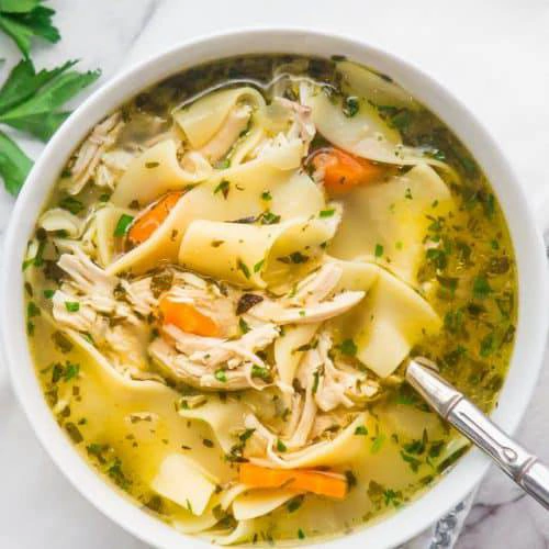 سوپ مرغ و سبزیجات