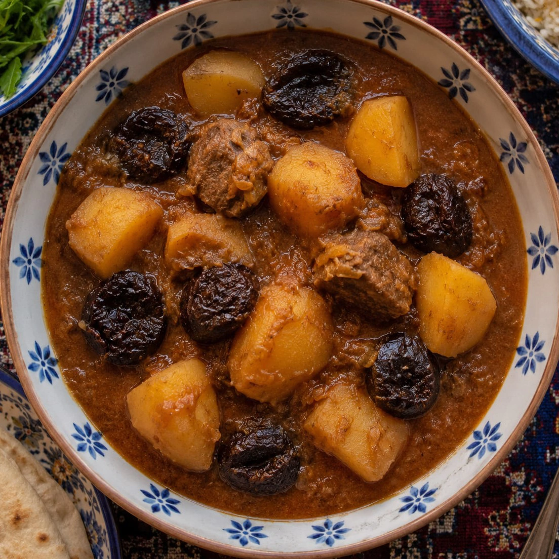 خورشت آلو مسما بدون روغن