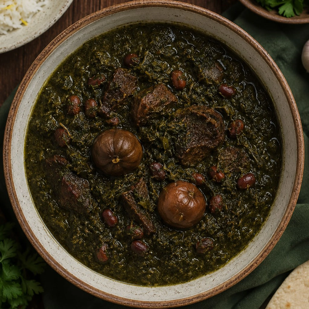 خورشت قورمه سبزی بدون روغن