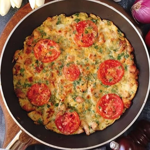 املت گوجه فرنگی و تن ماهی