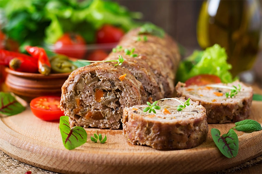 رولت گوشت و مرغ