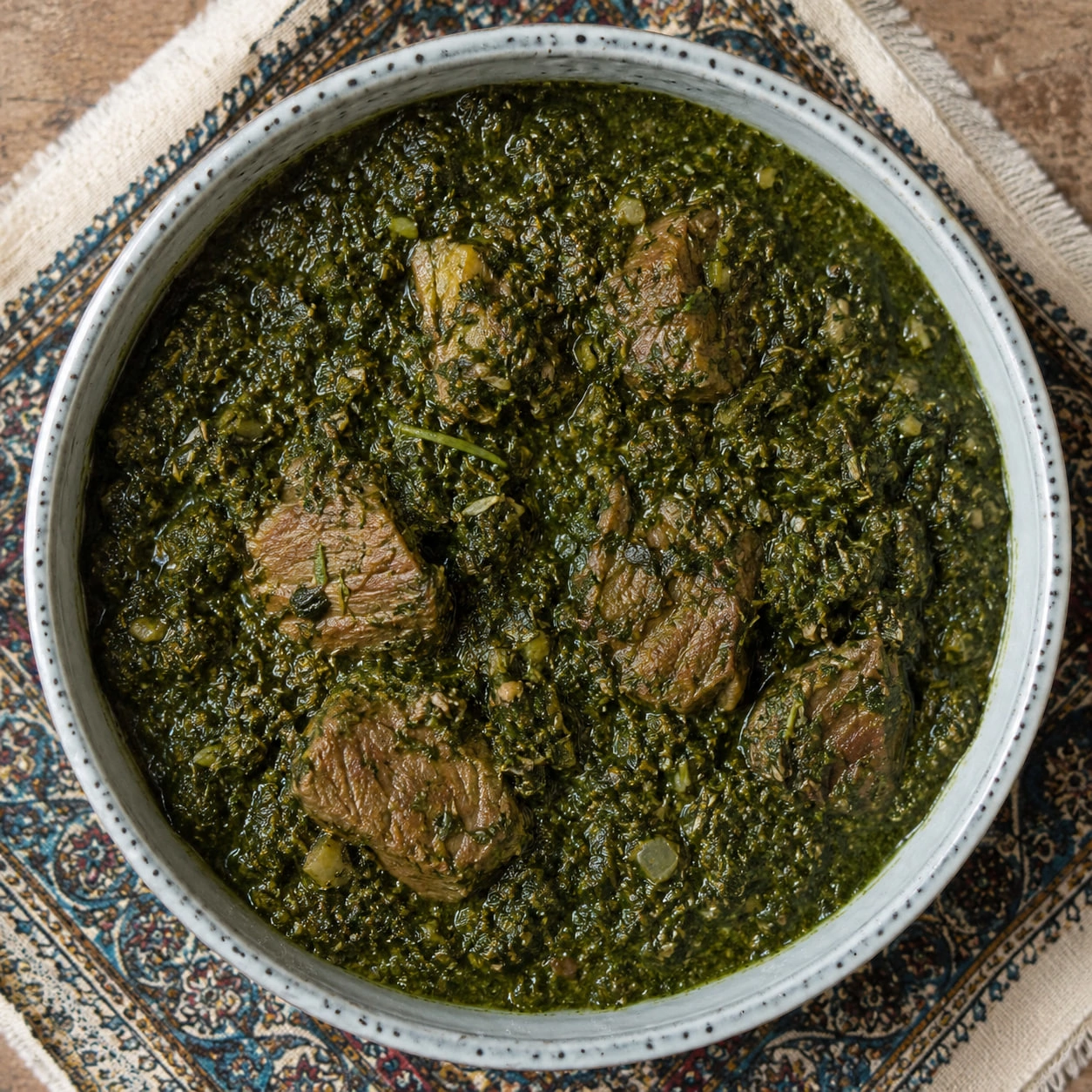 خورشت نعنا و جعفری بدون روغن