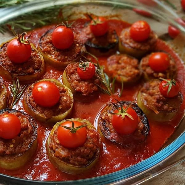 خورشت گوجه بادمجان با گوشت