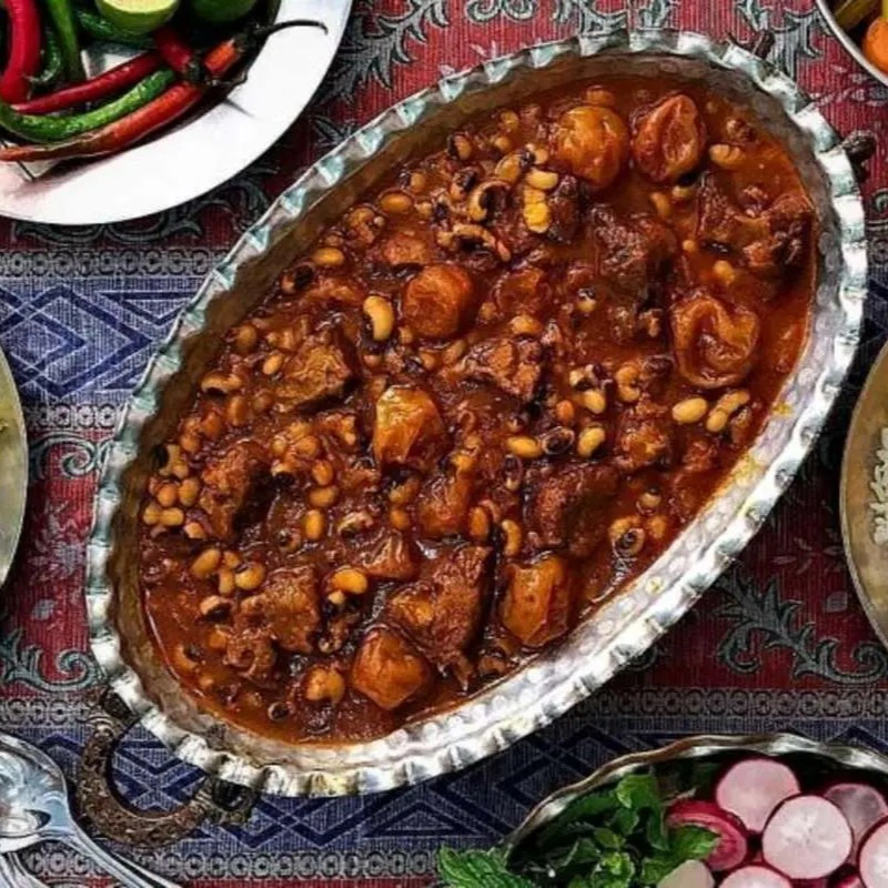 خورشت ترشی قورمه بدون روغن